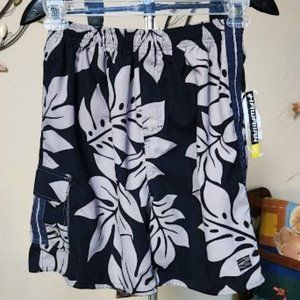 NWT Hawaiian Performance Surfwear sz small mens swim trunks black / gray